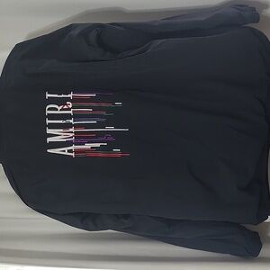 AMIRI Black Fleece Lined Windbreaker with Multicolor Logo
